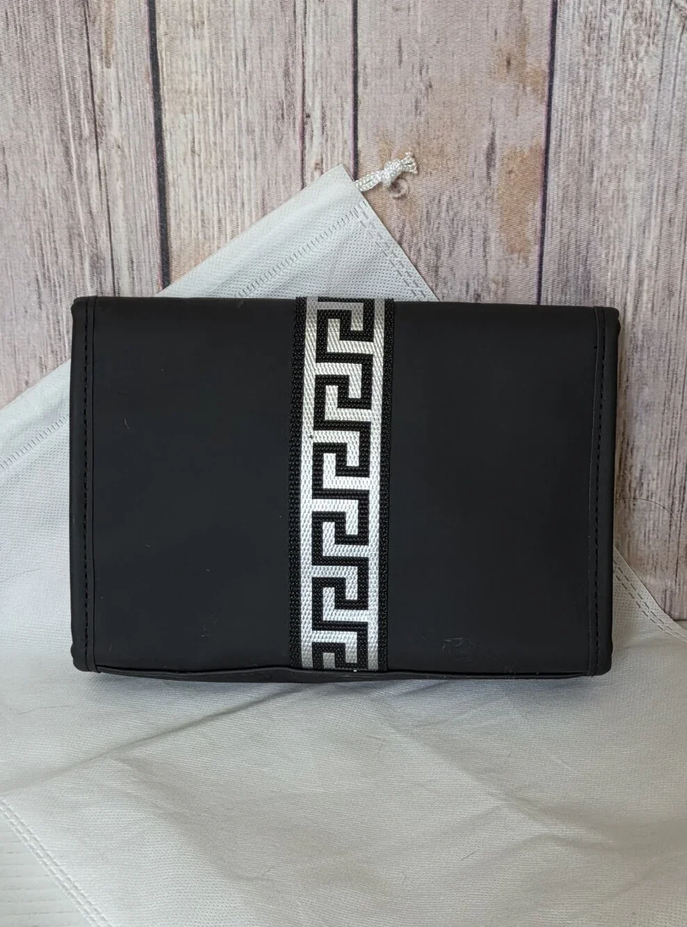 Versace Fragances Cosmetic Bag with Greca Stripe